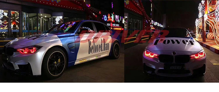 Icedriver для BMW 3 серии ангельские глазки F30 DRL RGB многоцветный светодиодный панели F31 F34 3 GT дневные ходовые огни красный синий Демон глаз