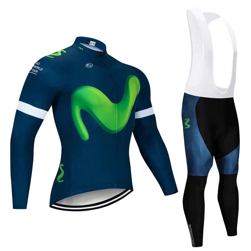 

Cycling Jersey 2019 Pro Team Movistar Long Sleeve Ropa roupa Ciclismo Men's Bike Mountain Bike Clothing Bicicleta Cycling Male