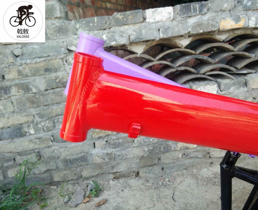 Flash Deal Kalosse  Aluminum  alloy  Folding hard  frame   1-1/8inch  Mountain bike frame  BB 68 mm   26*2.125  tires  26*17 inch , 6