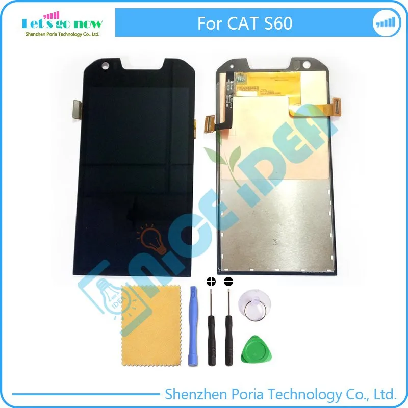 

FLPORIA Original New LCD Display With Touch Screen Digitizer Assembly For CAT S60 Screen Replacement With Tools