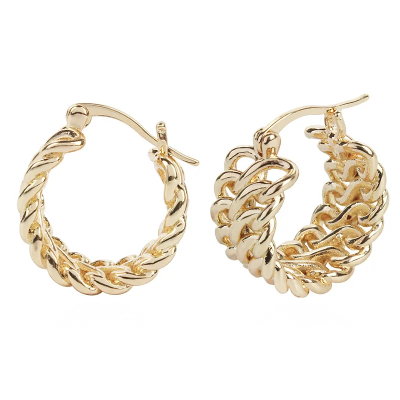 

SexeMara Delicate Elegant Mesh Stud Earrings For Women Earring Earings Gold Color Chain Jewelry Earing Brincos Brinco Oorbellen