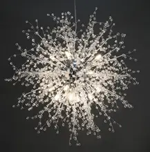 GDNS Chandeliers Firework LED Light Stainless Steel Crystal Chandelier Lighting Ceiling Light Fixtures Chandeliers Lighting Foye new design led crystal light ceiling crystal chandelier modern home chandeliers