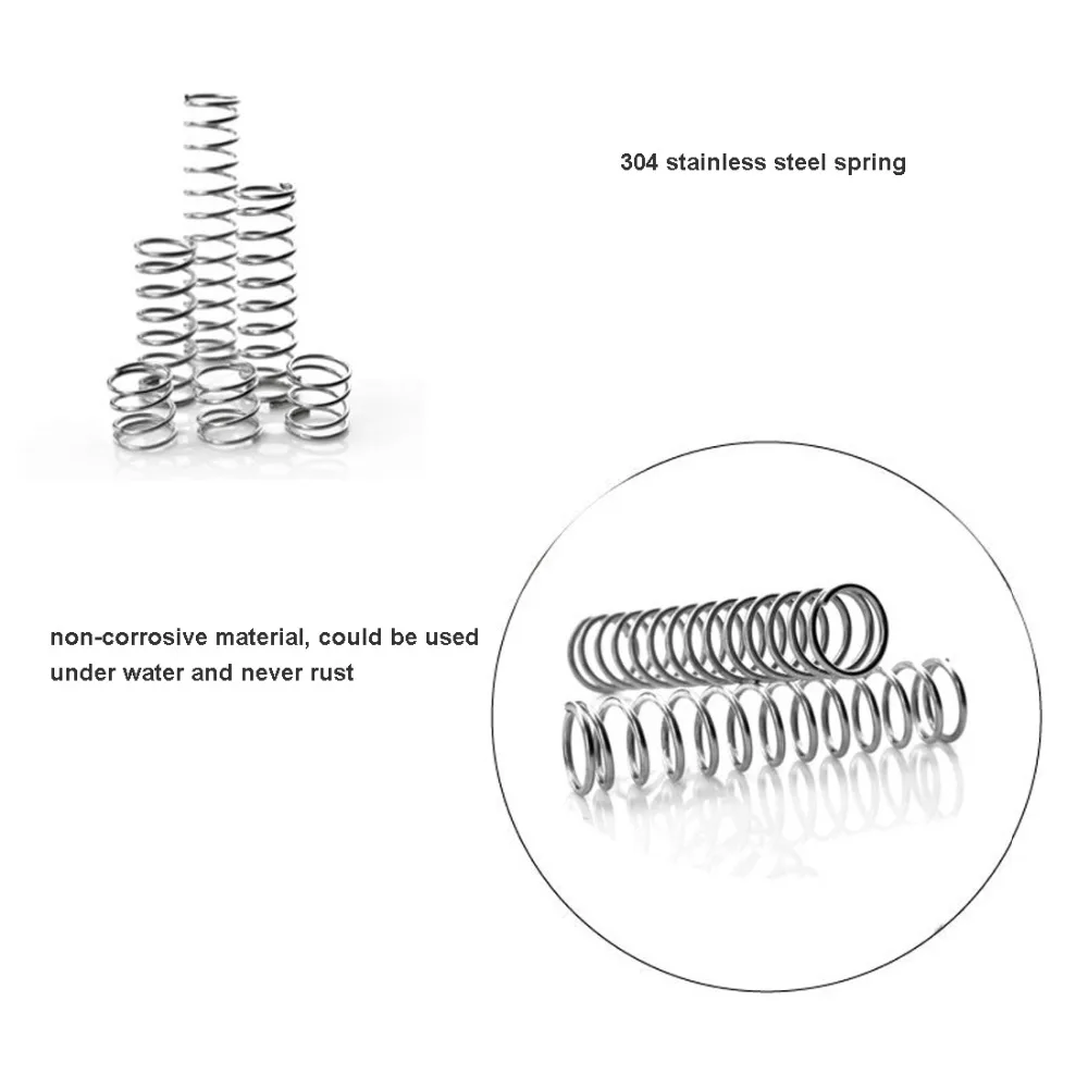 10 шт. компрессионные пружины 304 нержавеющая сталь пружина давления электрические пружины некоррозионные 0,8*6 мм цена