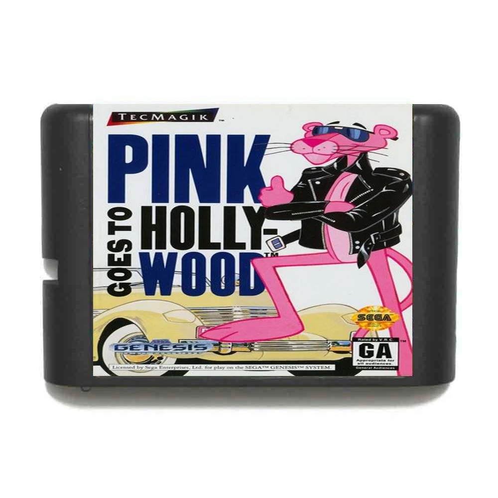 

Pink Goes To Hollywood 16 bit MD Game Card For Sega Mega Drive For Genesis