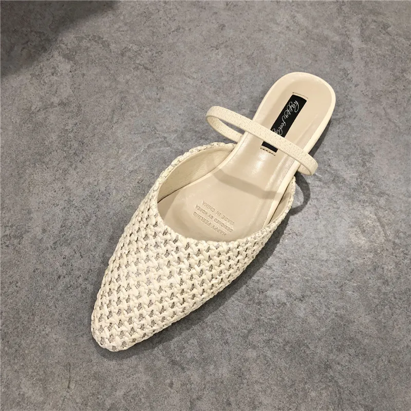

women Mules Shoes Women cane Slippers Female Designer Slides Ladies Slippers Women low heel Slides summer shoes