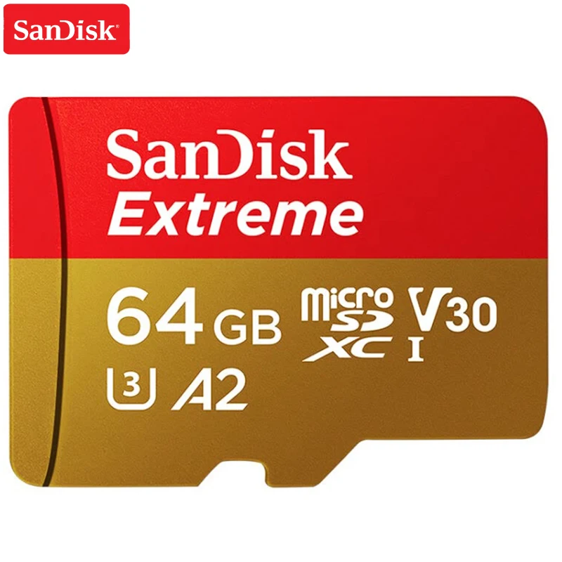 Двойной Флеш-накопитель SanDisk Extreme Micro SD слот для карт памяти 128 Гб 64 Гб оперативной памяти, 32 Гб встроенной памяти, microSDHC/microSDXC UHS-I U3 читать Скорость до 160 МБ/с. UHD 3D 4K видео карта