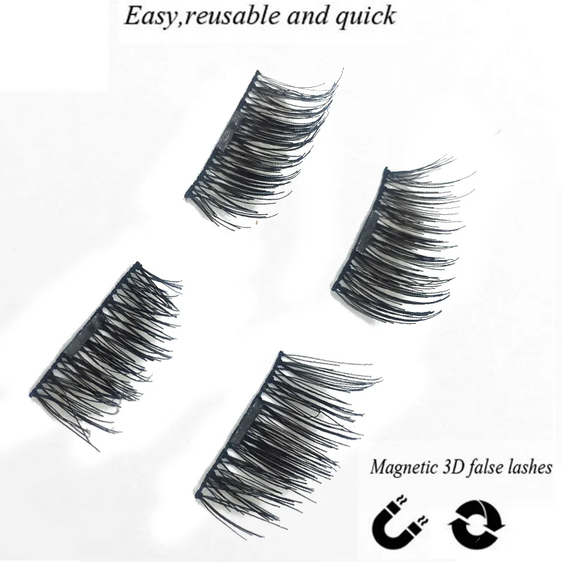 4 шт. Многоразовые Накладные ресницы 3D магнитные|natural eyelashes|false eyelashes longfalse |