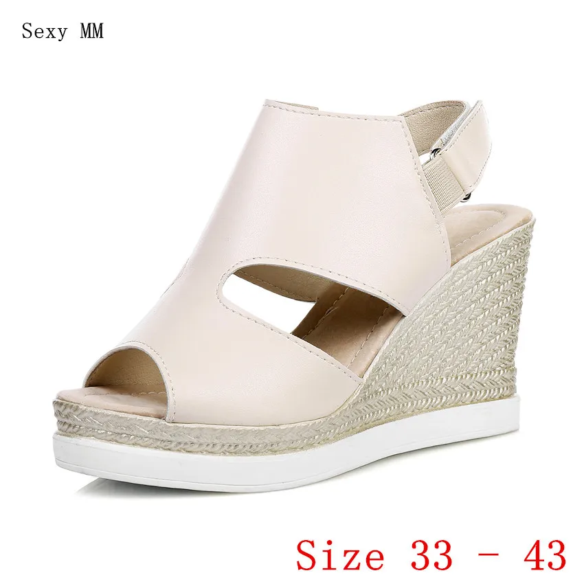 

Slides Platform Sandals Women Peep Toe Shoes Summer Wedges Gladiator Sandals Woman High Heels Sandals Plus Size 33 - 40 41 42 43