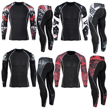 Компрессионный мужской спортивный костюм для бега, леггинсы для бега, одежда для фитнеса, спортзала, спортивная одежда для мужчин