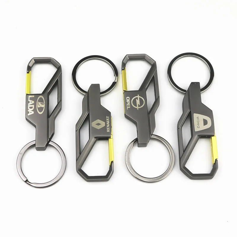 

Car 3D Zinc Alloy Key Chain Key Rings Auto Emblem Keychain For Lada Opel Dacia Renault Key chain Car Styling Accessories