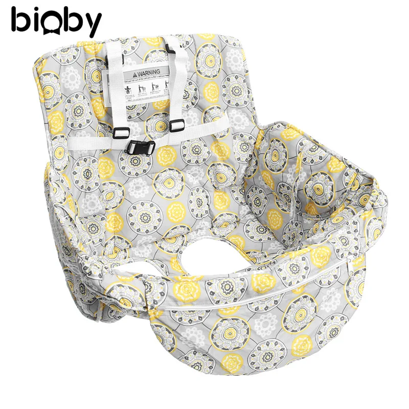 

Protable Baby Shopping Cart Protection Cover Trolley Cushion Pad Chair Infant Dining Chair Safety Seat Foldable Mat With Belt