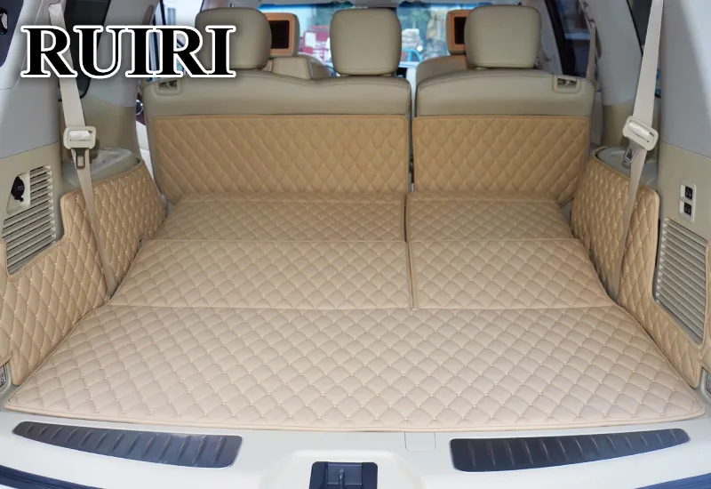 

High quality! Special trunk mats for Nissan Patrol Y62 7 seats 2018-2011 waterproof boot carpets cargo liner mats,Free shipping