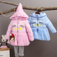 Теплые зимние парки Детское пальто милая верхняя одежда для девочек Детская пуховая хлопковая куртка плотная одежда с хлопковой подкладкой детский зимний комбинезон