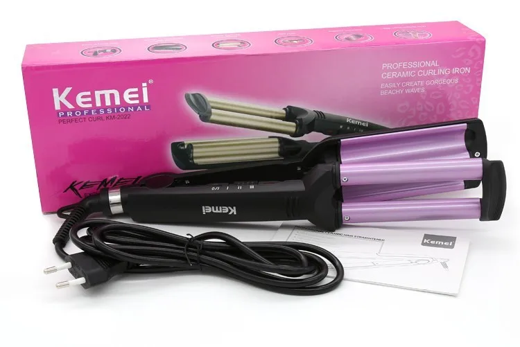 Kemei новый стиль для завивки волос профессиональный 55 Вт плойка автоматического моды Инструменты для укладки волос Объем Бесплатная