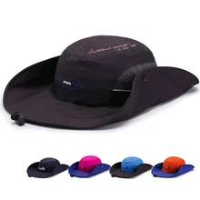 Высокое качество полиэстер Sombrero Лоскутная шляпа от солнца быстросохнущие Панамы для рыбалки на открытом воздухе с широкими полями берет Кепка для мужчин и женщин