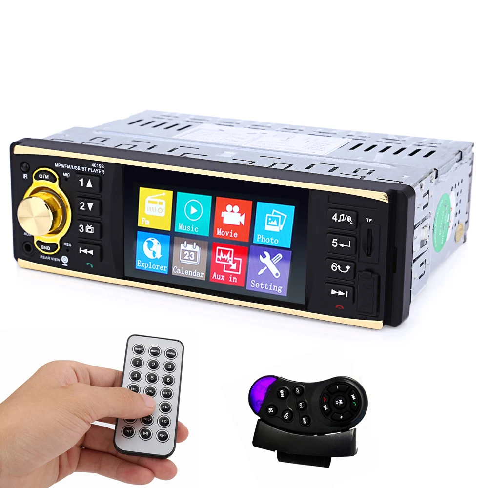 

Universal 1Din Auto Car Radio Audio Stereo Player 1 Din 4.1 inch Bluetooth Autoradio Support FM USB Hands-free calls TV output