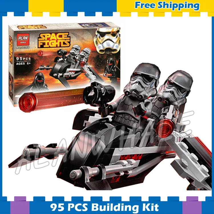 

95pcs Space Wars Shadow Troopers Fighter 10366 Model Building Blocks Darth Vader Kids Children Gifts Sets Compatible With Lego