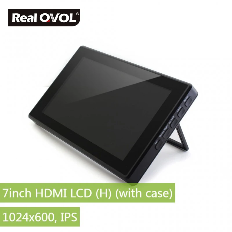 

RealQvol 7inch HDMI LCD (H) (with case) Capacitive Touch IPS Screen LCD Supports Raspberry Pi Multi Systems