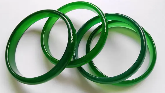 

2pcs Handmade Solid Green agate bangles agate bangle stone bangle solid stone bangle bangle jewelry bracelet