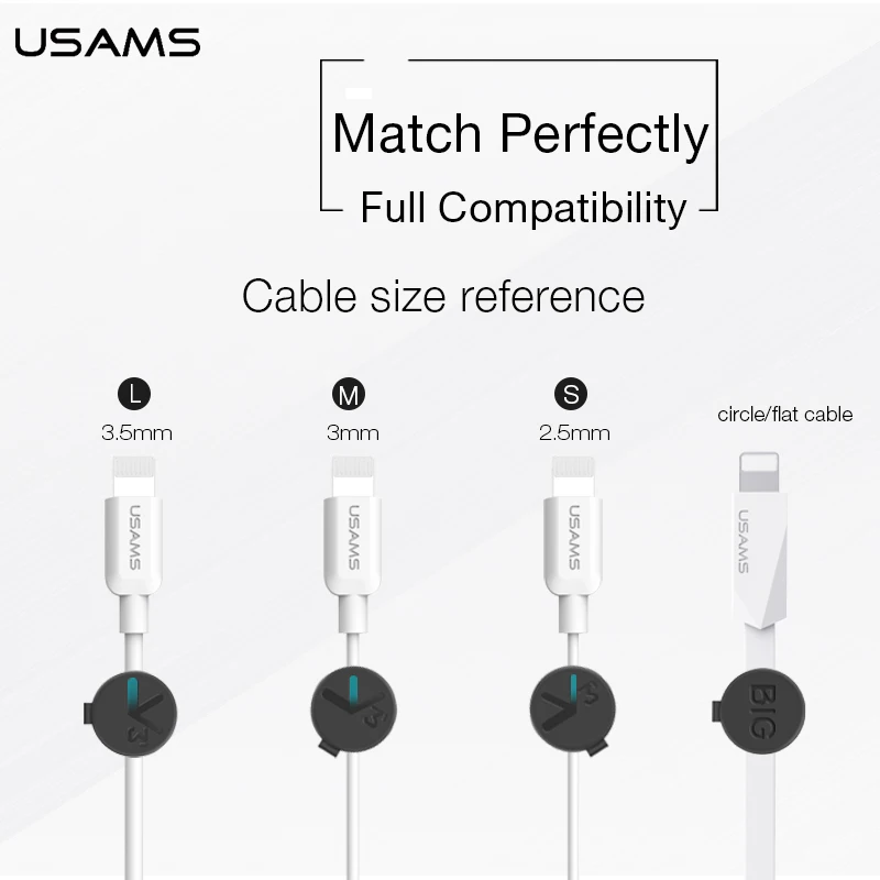 Organizador de Cable magnético Usams soporte de Cable Protector de Cable de escritorio