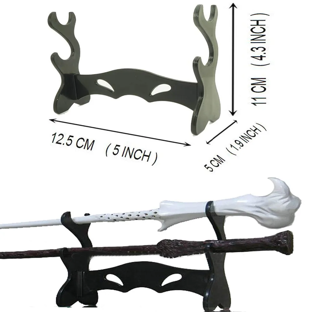 

Two Tiers Holder Display Stand / Acrylic Bracket Rack for Harry Potter Dumbledore Hermoine Magic Wand Collection Weasley Twins