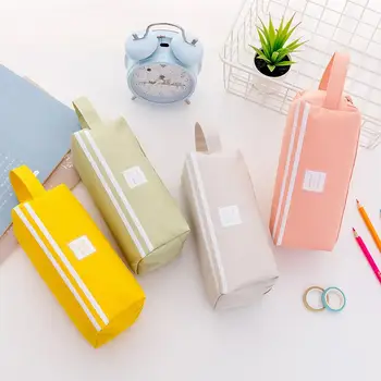 

1pc Fashion Simple Large Capacity Pen Pencil Case Bag Stationery Storage Organizer Makeup Pouch