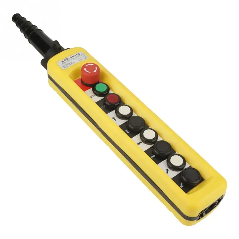 

Crane Chain Hoist Push Button Switch Lifting Pendant Controller with Emergency Stop