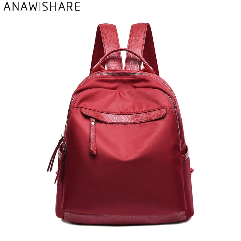 

ANAWISHARE Women Backpacks Nylon Waterproof School Bags For Teenage Girls Backpacks Laptop Book Bags Schoolbag Mochila Feminina
