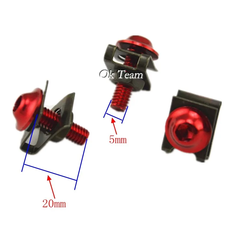 10 шт. Универсальный CNC алюминиевый обтекатель болт шурупы набор аксессуары для мотоциклов для всех моделей красный/черный/синий/серебристый