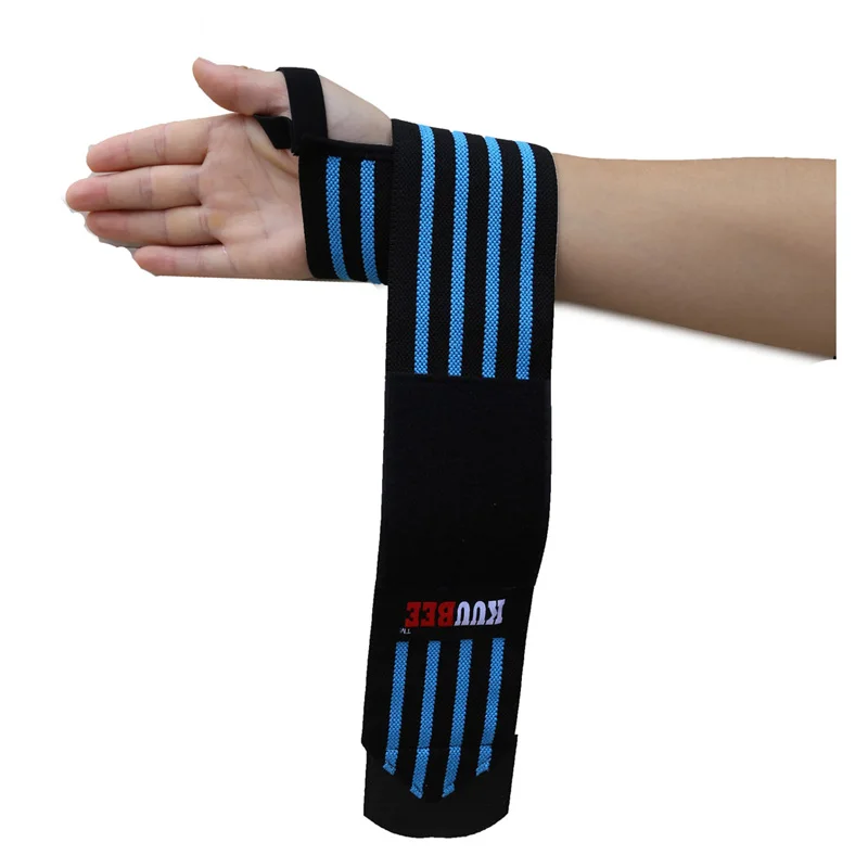 KUUBEE, 1 пара, усиленные спортивные защитные аксессуары под давлением, эластичная повязка на запястье для тренажерного зала, ремни для тяжелой атлетики, фитнес-обертывания