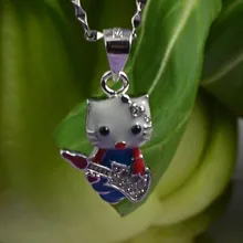 Гарантия простой 925 пробы Серебряный Кот кулон, 2,3 г, PE37026