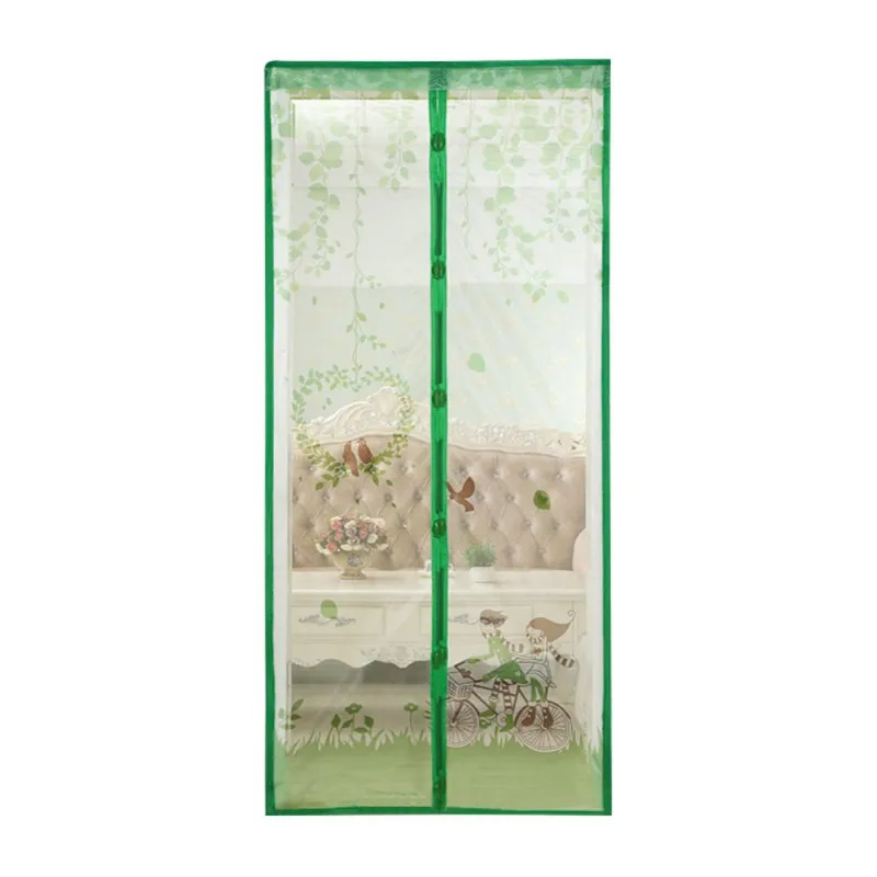 Летняя антимоскитная завеса Магнитная мягкая пряжа шифрования экран 5 6-пряжка птицы вычета с упаковкой фигурных гвоздей - Цвет: Зеленый