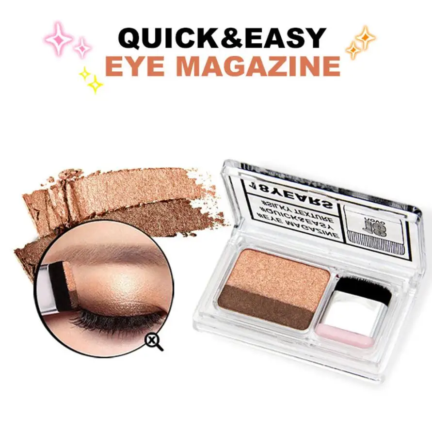 

Shimmer Two-color Stamp Eyeshadow Palette Makeup Powder Flexibility Lastingt m18