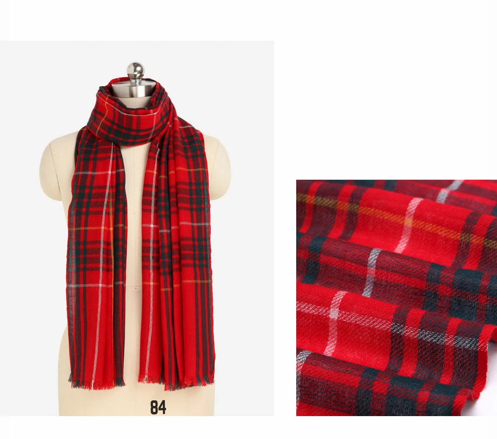 Непальский австралийская шерсть Шотландии клетчатый шарф шаль зеленый и красный тонкий тип заводская цена отличное качество