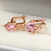 MINHIN-Conjunto de joyería africana para boda, cadena de oro, collar, pendientes, anillo para mujer, conjunto de joyería de cristal ► Foto 3/6