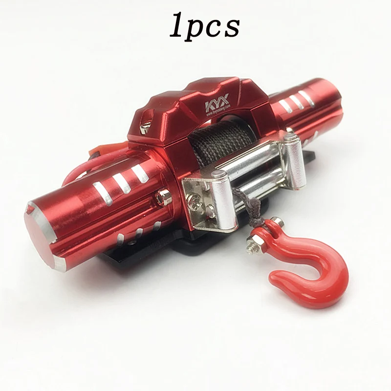 1pcs Aluminum CNC Metal Winch DC 6V 9V Double Electric Winches with Trailer Hooks 81.5*31*27.5mm