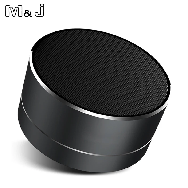 M&J A10 Portable Bluetooth Wireless Speaker with MIC Handfree Call LED Light TF Card CNC Mini Speaker For Samsung PC iPhone 