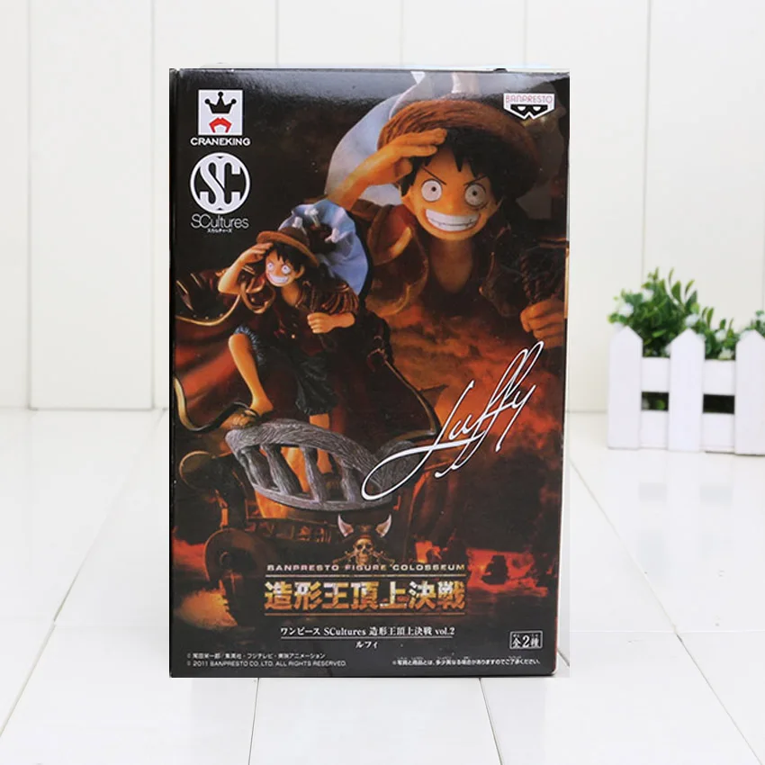 15 см аниме one piece Dracule Mihawk Луффи Энель ПВХ фигурка коллекция игрушек - Цвет: Luffy with color box