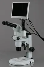 AmScope –8X-80X Common Main Objective CMO Trinocular Zoom Stereo Microscope with 1920×1080 HDMI Camera & 11.5″ HD Monitor