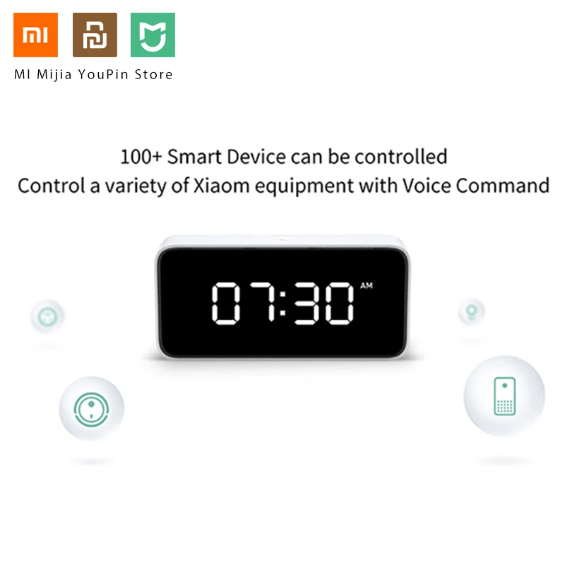 Xiao mi умный будильник Голосовая трансляция Xiaoai часы ABS настольные Dersktop часы Автоматическая Калибровка mi Home App