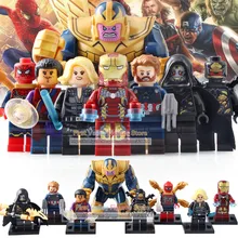 DR. TONG 80 шт./лот Супер Герои танос Вонг Черная Вдова Железный человек строительные блоки Mavel фигурки модель детских игрушек X0186