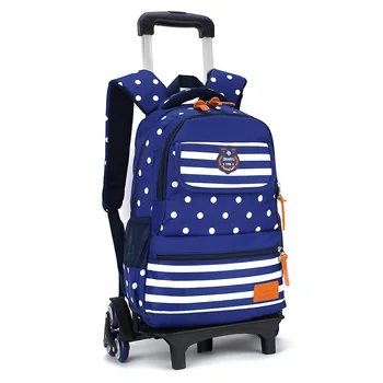 

Children Detachable Trolley Backpack Boys Wheeled School Bag Casual Travel luggage Waterproof Climb the stairs trolley backpack