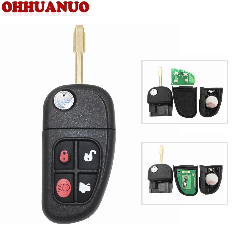 4 Butons Keyless Entry Smart Remote Key Fob 433MHZ With 4D60 Glass Chip