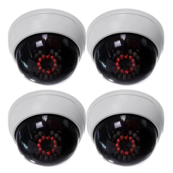 

MOOL 4 in1 Indoor CCTV Fake Dummy Dome Security Camera with IR LEDs White