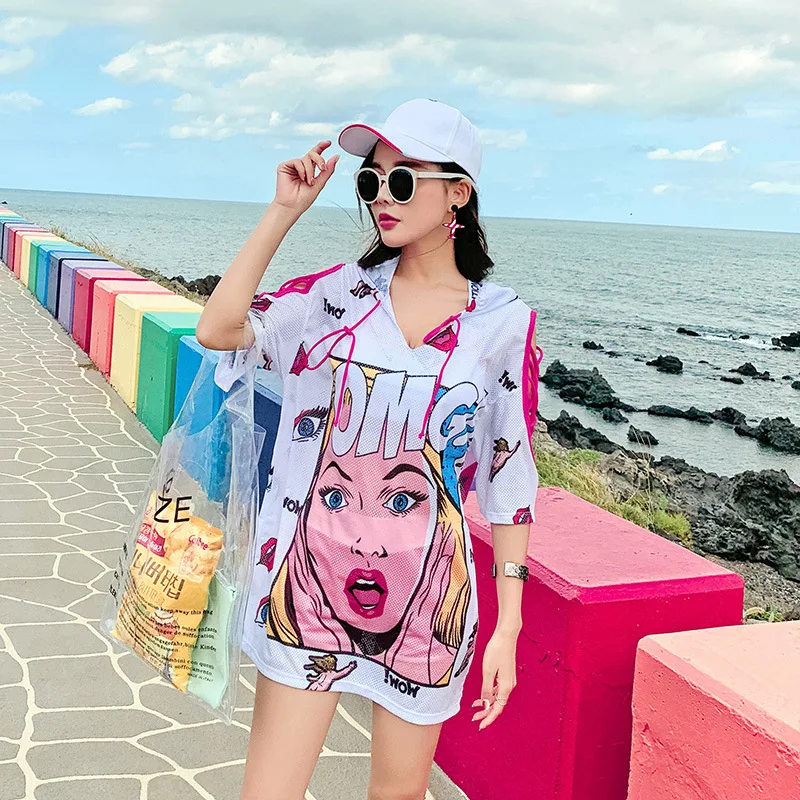 

Woman Swimming Wear Kaftan Surfing For Womens Swim Suits Summer Tops Women 2019 May Women's Beach Short Long Sleeve Pants