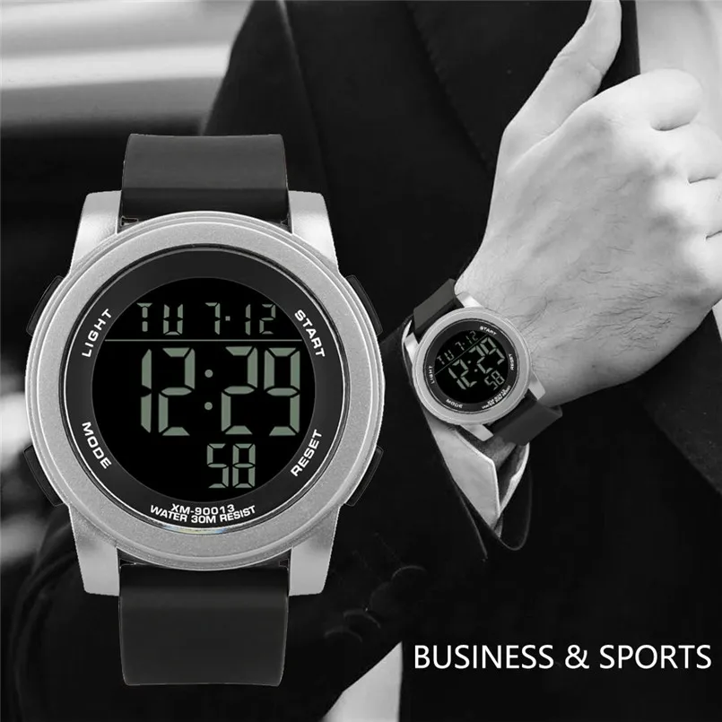 

Fashion Luxury Men Analog Digital Military Army Sport LED Waterproof Wrist Watch Movement montre homme Student Outdoor Clock