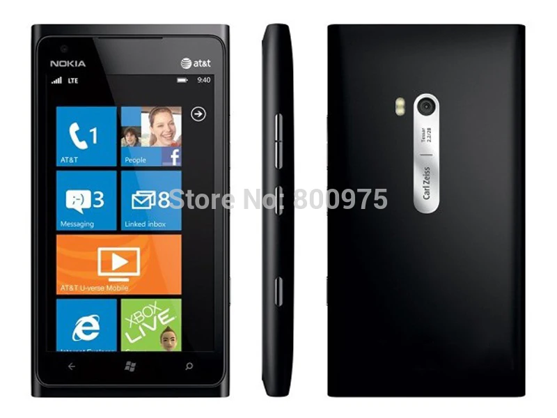 Отремонтированный мобильный телефон NOKIA Lumia 900 разблокирован Nokia 900 Windows Phone 3g Wifi 8MP 16GB Гарантия один год