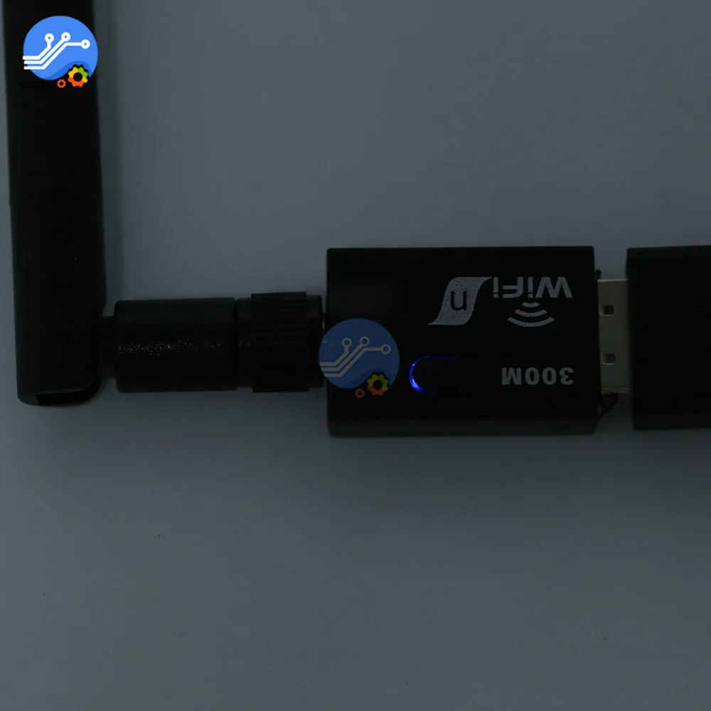 Мини беспроводной Wifi адаптер 300 Мбит/с 18dBm антенна приемник USB Wi-Fi передатчик сети 802.11b/n/g для ПК ноутбука аудио Aux