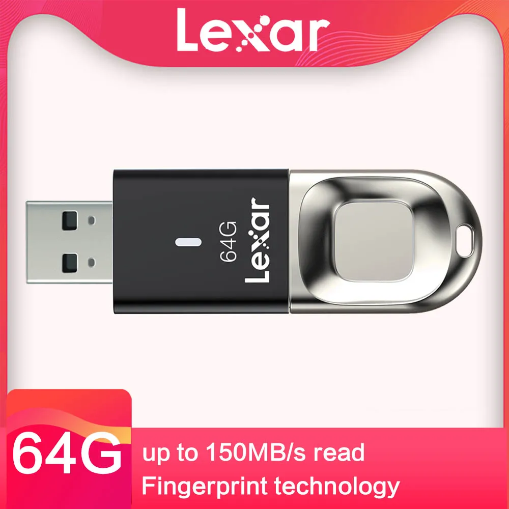 Lexar Распознавание отпечатков пальцев 128 г 64 г 32 г флеш-накопитель USB 3,0 Компактный накопитель с шифрованием 150 МБ/с./с высокоскоростная карта памяти