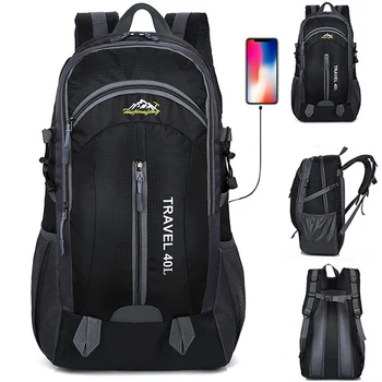 

Men Backpack USB Charging 40L Large Capacity Out Door For Male Bag Waterproof Casual Backpacks Unisex Travel Backpacks X2-13